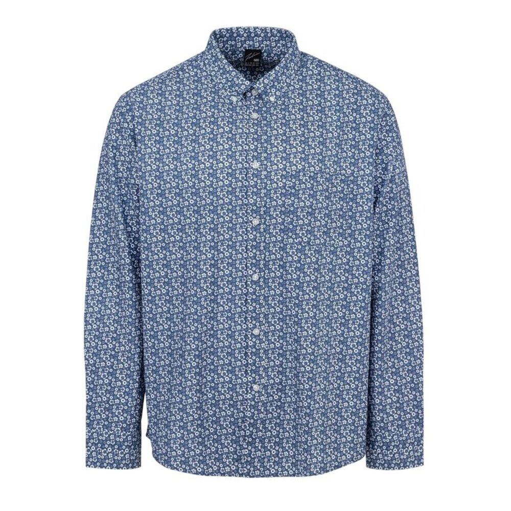 Fabric Mens Patterned Poplin Long-Sleeved Shirt / Floral